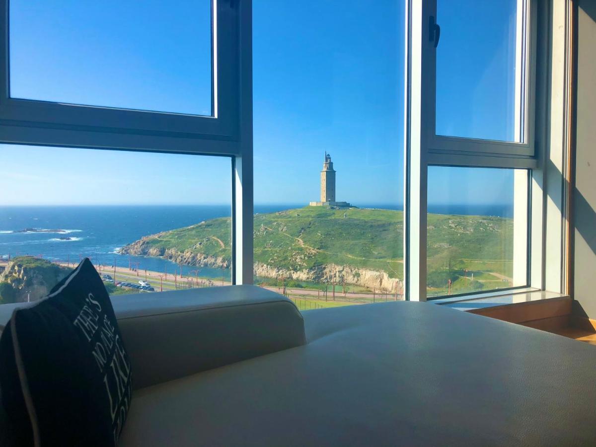 Parking, Vistas Al Mar Y Tres Habitaciones A Coruna Exterior photo